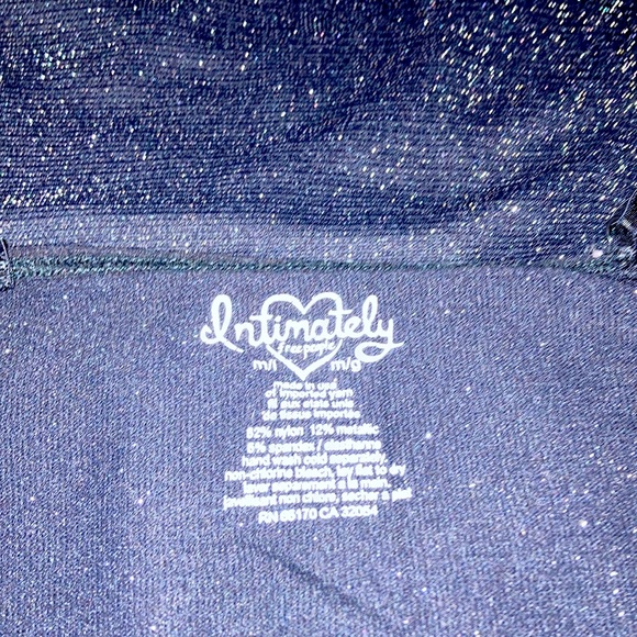 Free people intimately sparkle mini bodycon dress black L - Picture 2 of 3